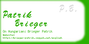 patrik brieger business card